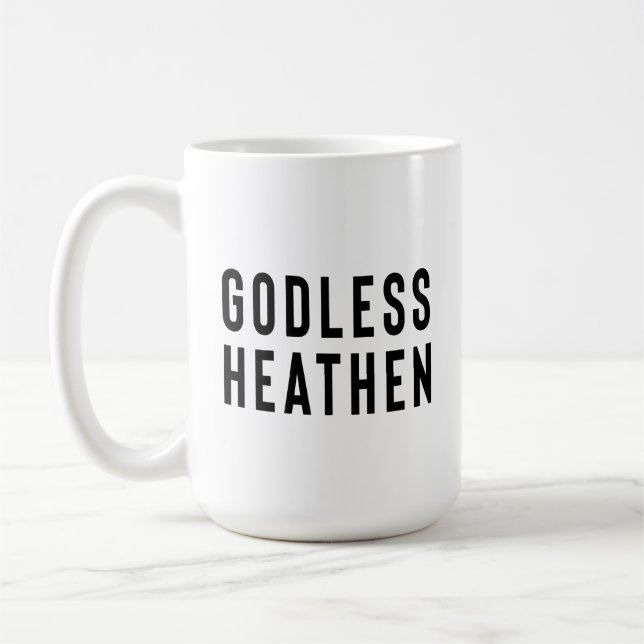 Mug Cadeau athée, Sans Goût, Cadeau De Gag, Agnostique (Gauche)