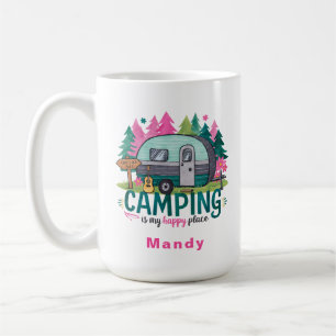 Mug Cadeau Aventure Camping avec Nom