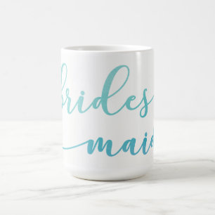 Mug Cadeau bleu et turquoise 2 de demoiselle d'honneur