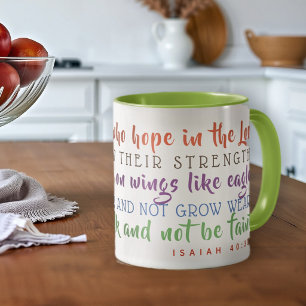 Mug Cadeau chrétien S'envoler sur des ailes comme des 