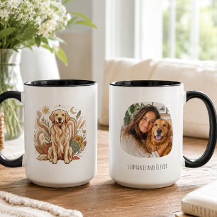 Mug Cadeau commémoratif de photo et de nom de Golden R
