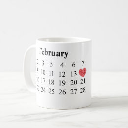 Mug Cadeau d'anniversaire - calendrier et anneaux
