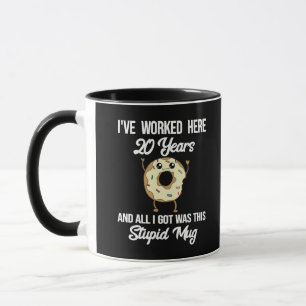Mug Cadeau d'anniversaire de 20 ans de travail