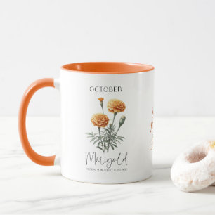 Mug Cadeau d'anniversaire Fleur de naissance d'octobre
