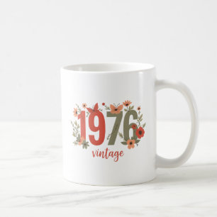 Mug Cadeau d'anniversaire Fleur Fleurie Papillon Rétro