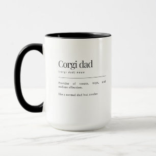 Mug Cadeau d'anniversaire pour papa Corgi drôle Défini