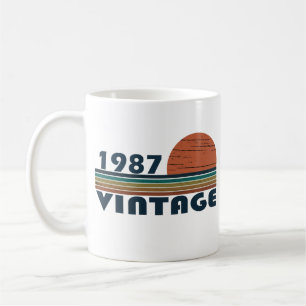 Mug cadeau d'anniversaire vintage né en 1987