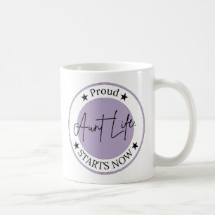 Mug Cadeau d'annonce de grossesse pour tante fière tan