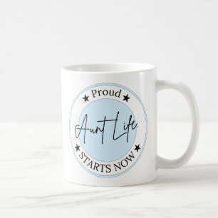 Mug Cadeau d'annonce de grossesse pour tante fière tan