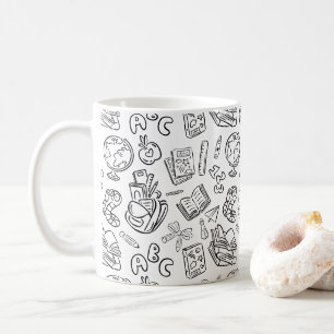 Mug Cadeau d'appréciation pour enseignant noir et blan