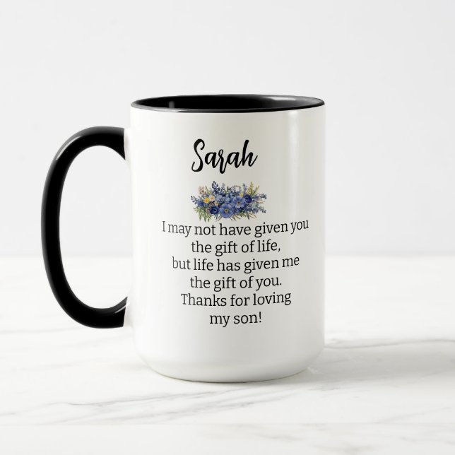 Mug Cadeau de belle-fille de la part de sa belle-mère, (Gauche)