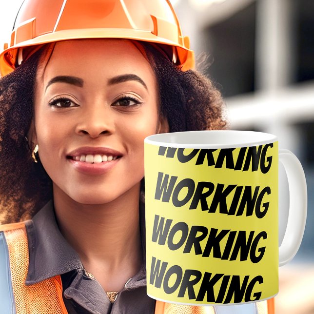 Mug Cadeau de bureau jaune et noir (Créateur téléchargé)