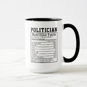 Mug Cadeau de campagne de faits nutritionnels d'homme