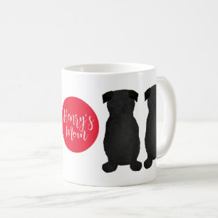 Mug Cadeau de Carlin noir pour maman