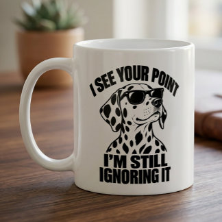 Mug Cadeau de chien chiot dalmate antisocial sarcastiq