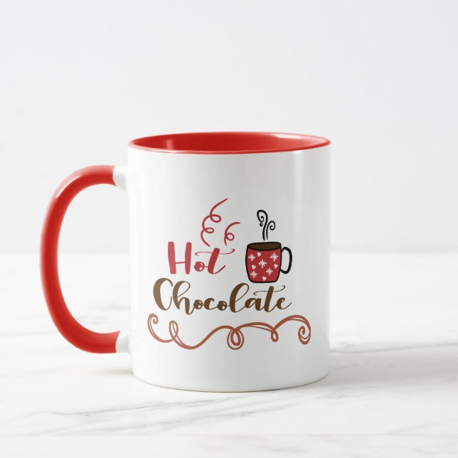 Mug Cadeau de chocolat chaud de Noël (Gauche)