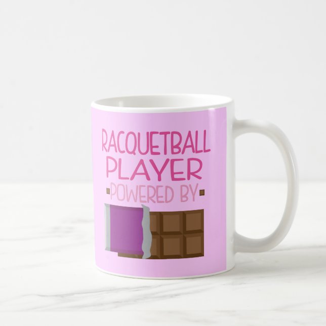 Mug Cadeau de chocolat de joueur de racquetball pour (Droite)