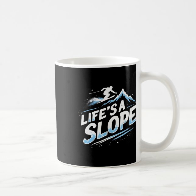Mug Cadeau de citation de ski drôle La vie est une pen (Droite)