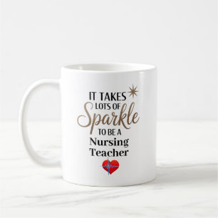 Mug Cadeau de citation étincelante pour l'enseignant e