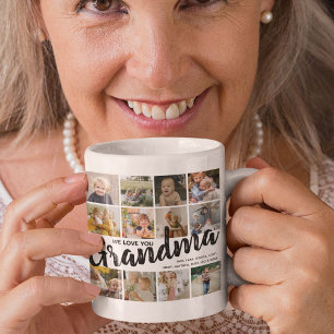 Mug Cadeau de collage de photos personnalisé pour gran