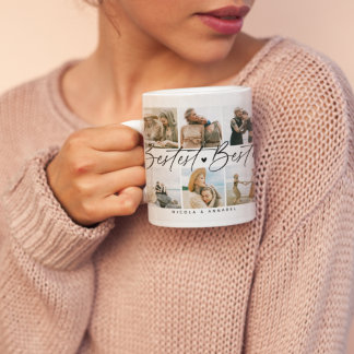 Mug Cadeau de Collage Photo 'Meilleure Amie'