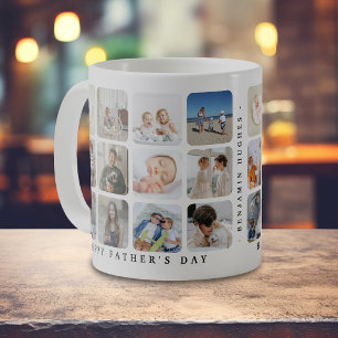 Mug Cadeau de collage photo tendance 'Joyeuse fête des