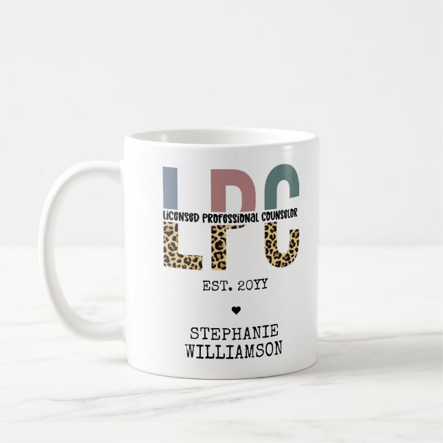 Mug Cadeau de conseiller professionnel autorisé LPC pe (Gauche)