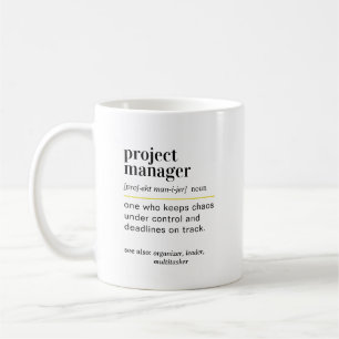 Mug Cadeau de définition d'un chef de projet drôle