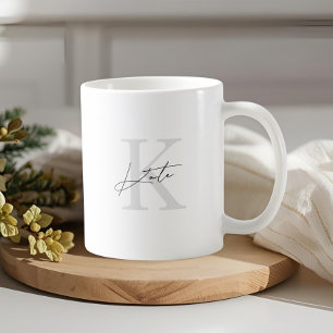 Mug Cadeau de demoiselle d'honneur à monogramme modern