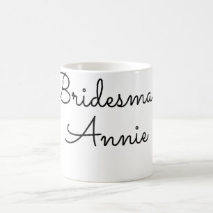 Mug cadeau de demoiselle d'honneur texte simple minima