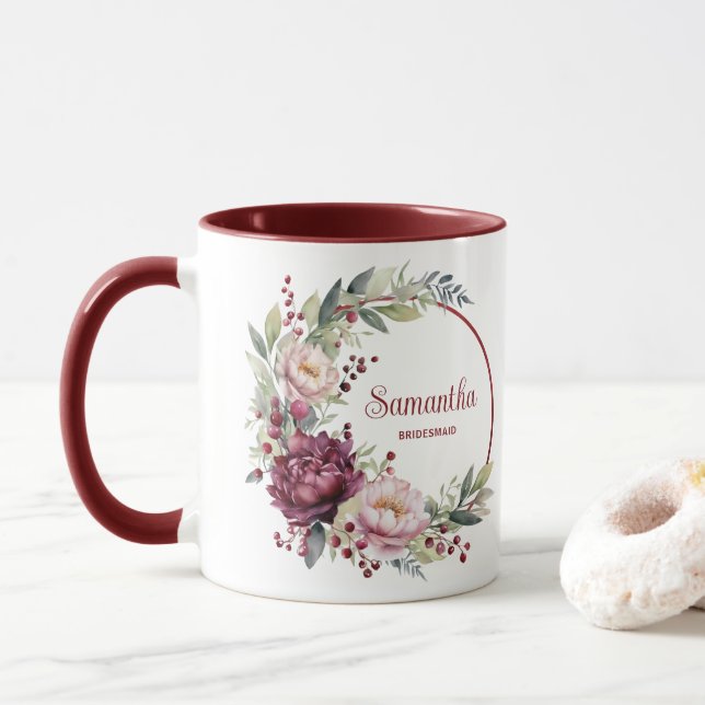 Mug Cadeau de faveur de demoiselle d'honneur (Avec donut)