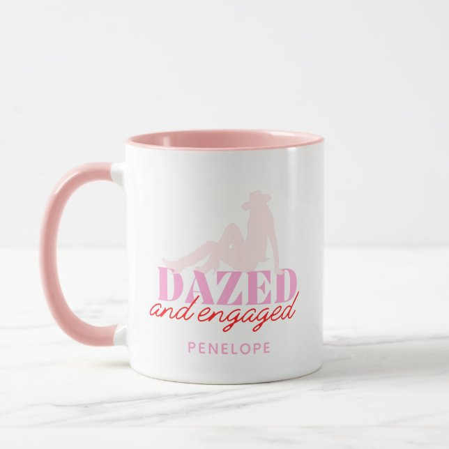 Mug Cadeau de fête de Bachelorette Fille Dazed & Engag (Gauche)