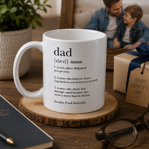 Mug Cadeau de fête des pères définition Papa attention