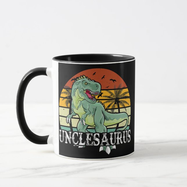 Mug Cadeau De fête des pères Pour Hommes Unclesaurus O (Gauche)
