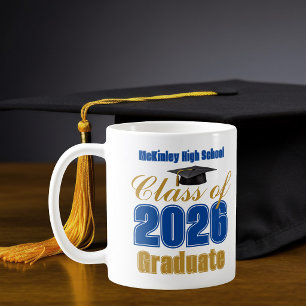 Mug Cadeau de fin d'études de la promotion 2026 Bleu R