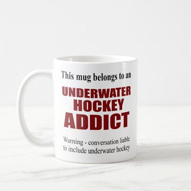 Mug Cadeau de hockey sous-marin personnalisé (Gauche)