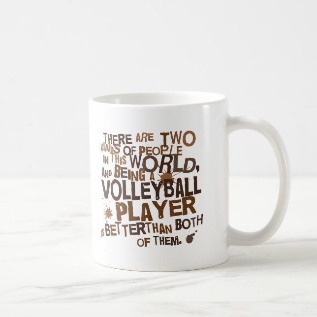 Mug Cadeau de joueur de volleyball (Droite)