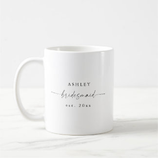 Mug Cadeau de la fête de mariage moderne Bridesmaid Mu