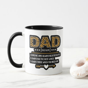 Mug Cadeau de la fête des pères avec impression léopar