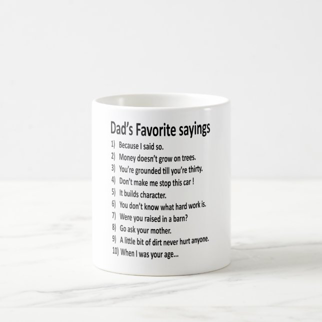 Mug Cadeau de la Fête des pères de voeux de papa (Centre)