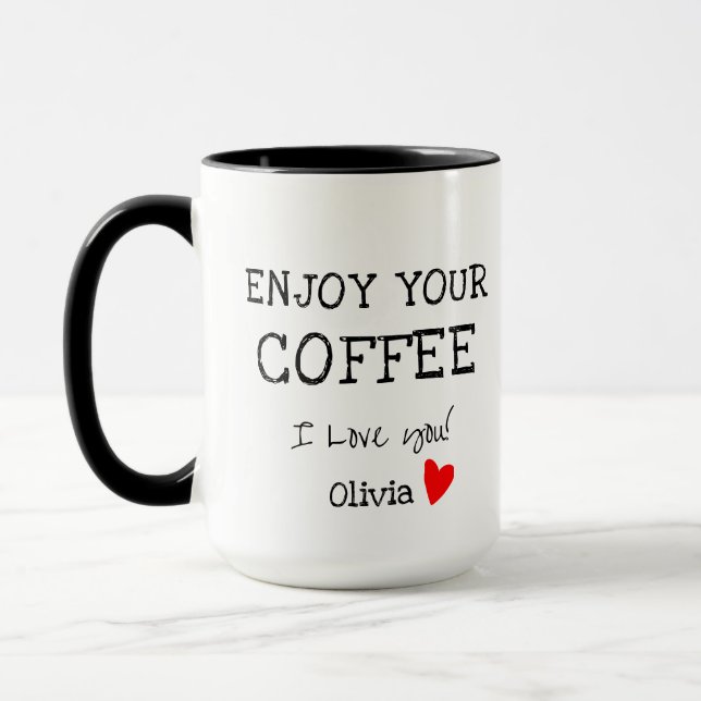 Mug Cadeau de la Journée Valentines pour mari Boyfrien (Gauche)