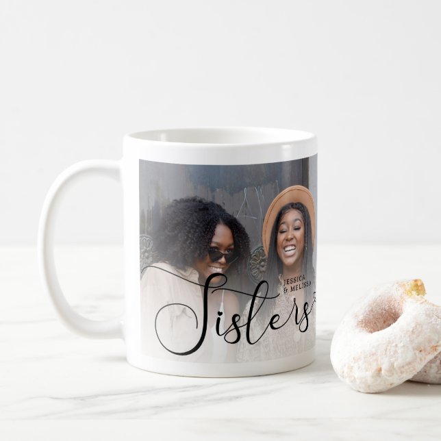 Mug Cadeau de la photo moderne Script (Avec donut)