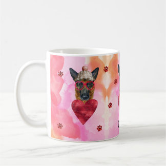 Mug Cadeau de la Saint-Valentin Chien de Berger Allema