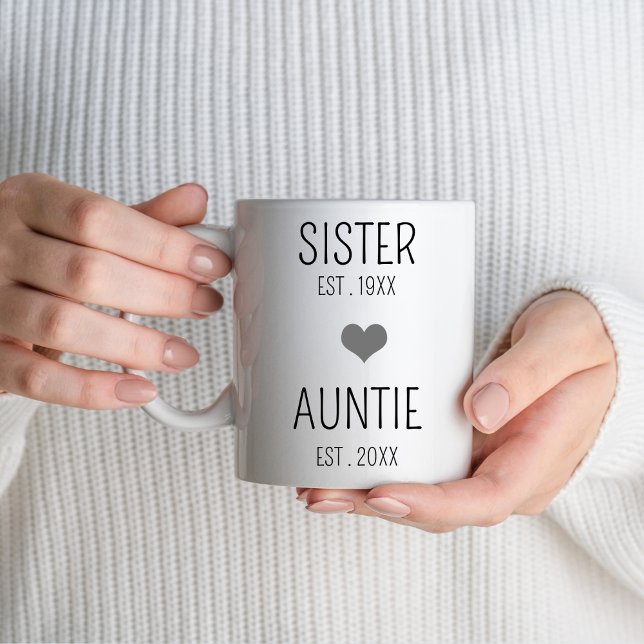Mug Cadeau de la tante moderne promu au cadeau de la t (Créateur téléchargé)