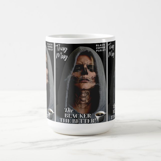 Mug Cadeau de l'amoureux du café - Café noir toujours  (Centre)