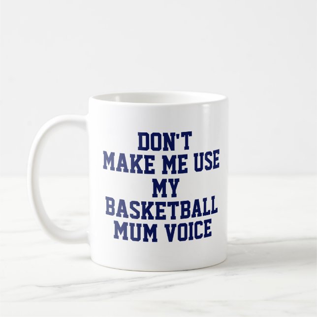 Mug cadeau de maman de basket | Drôle Citation Slo (Gauche)