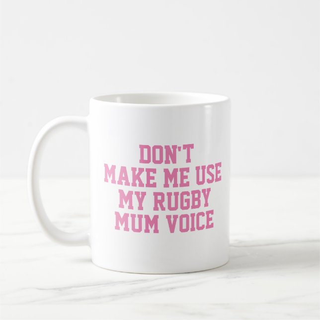 Mug cadeau de maman rugby | Drôle Citation Slogan  (Gauche)