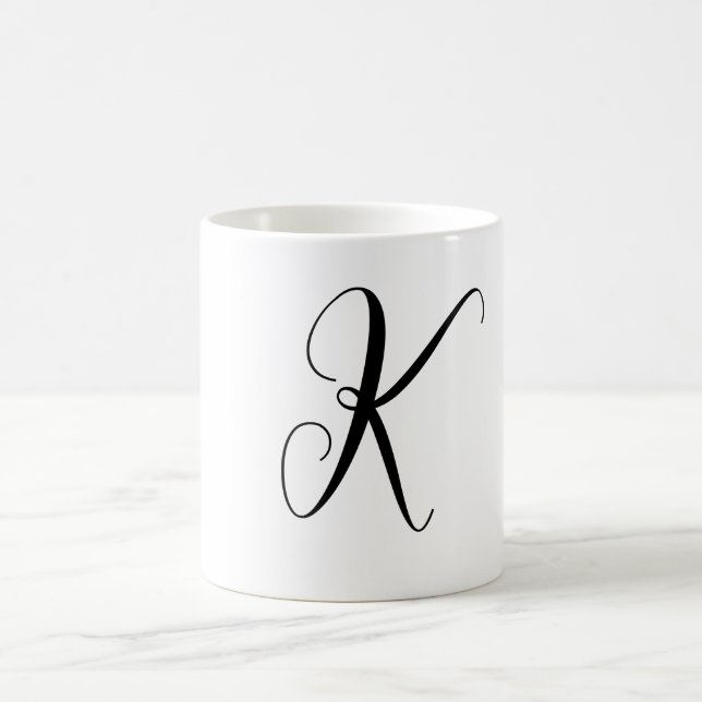 Mug Cadeau de mariage de lettre initiale de monogramme (Centre)