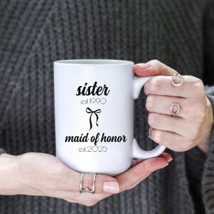 Mug Cadeau de mariage de soeur, Proposition de demoise