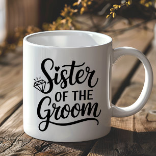 Mug Cadeau de mariage Diamant pour la sœur du marié